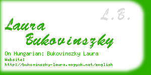 laura bukovinszky business card